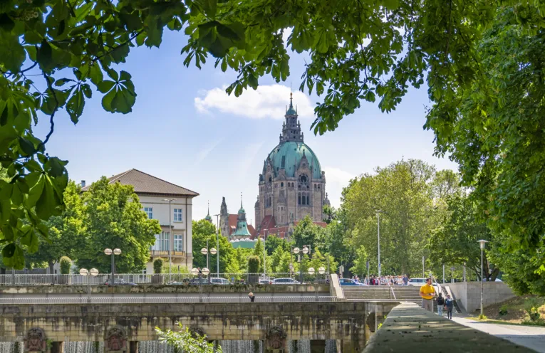 Blick auf das Neue Rathaus